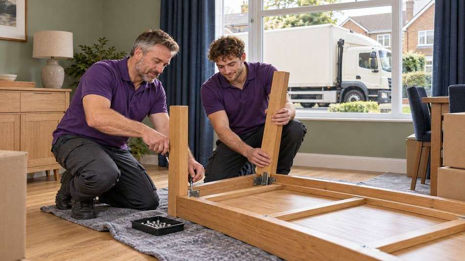 Enfield removals &mdash; Dismantling and carefully reassembling furniture